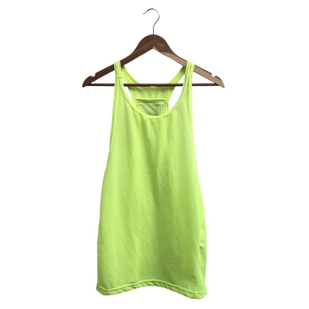 VINTAGE RACERBACK TANK - Neon Lime Green Tank Top Stringer Muscle Tee Gym 💪